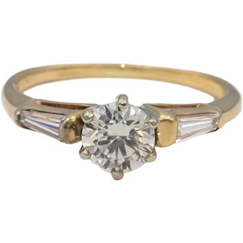 14k Gold & Platinum VS Lab-Grown & Natural Diamond Engagement Ring 0.83CTW