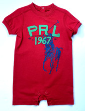 Vintage New with Tags Ralph Lauren PRL Big Pony Romper sz 6m One Piece