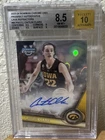 2023-24 Bowman Chrome University Refractor Caitlin Clark RC Auto Beckett 8.5/10