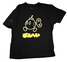 Universal Studios Hollywood Super Nintendo World Bob-Omb T-Shirt Size L GITD