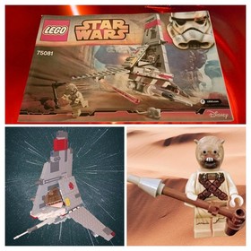 LEGO Star Wars Lot - 75081 Skyhopper, 75099 Reys Speeder & 75254 At-St,As Is Pic