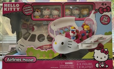 Hello Kitty Airline Playset Airplane BONUS Figures 2013 20+ Piece