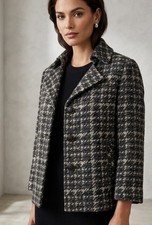 NEW w/ TAGS Talbots Black Gold Cotton Wool Tweed Women s Jacket Blazer Size 6