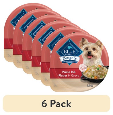 Blue Buffalo Delights Small Breed Prime Rib Wet Dog Food 3.5oz 6 Pack
