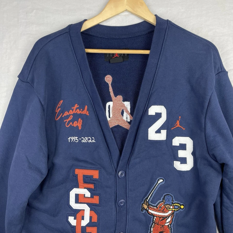 Suéter de golf Jordan Eastside para hombre pequeño azul marino Nike Cardigan DV5430-410 ropa de calle Foto 4 de 4