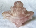 Chinese rose jade quartz lidded Incense Burner republican period, with crash