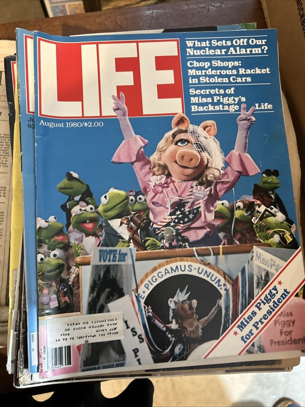VTG Life Magazine August 1980 Vol 3 No. 8 Miss Piggy for President