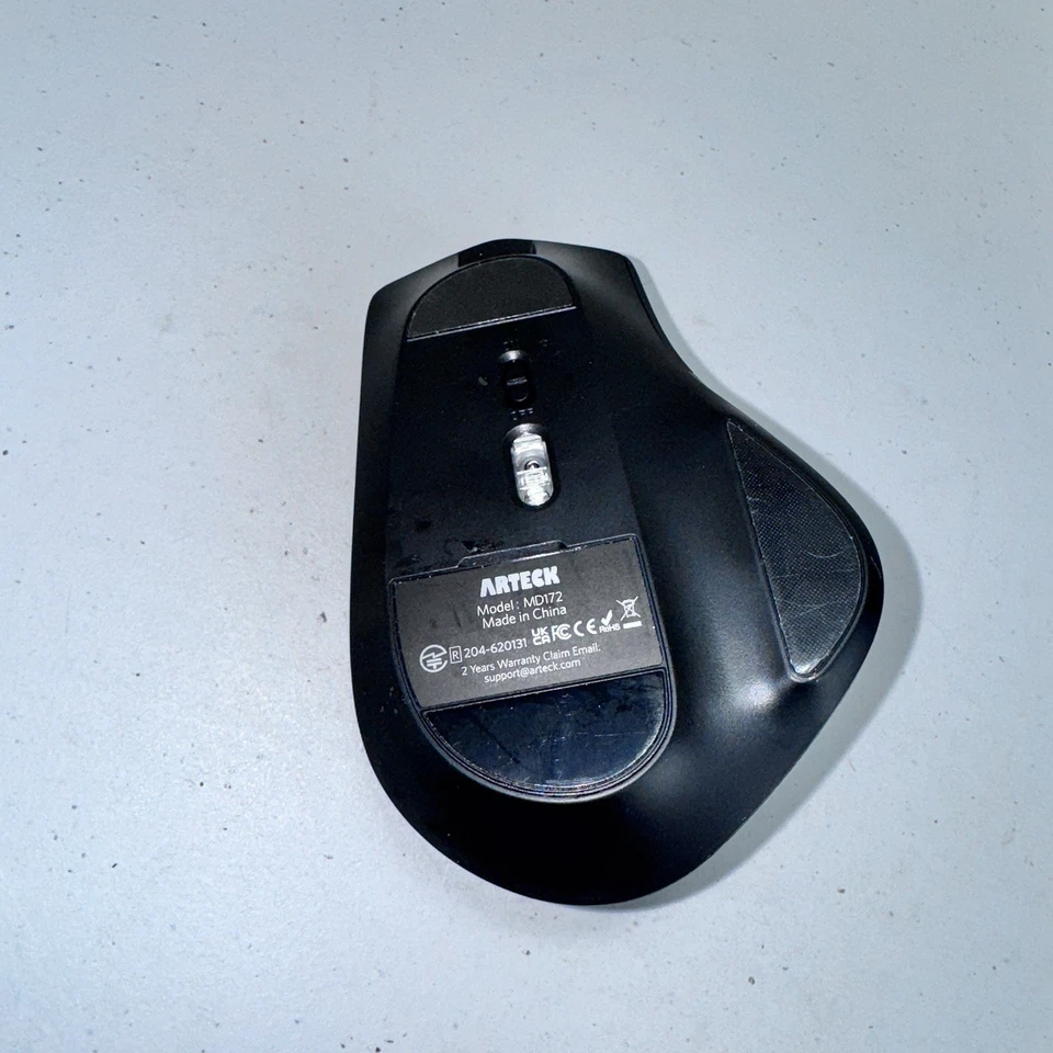 Arteck Multi-Device Wireless Bluetooth Mouse with Nano USB-A, USB-C Black  - Image 3 of 3