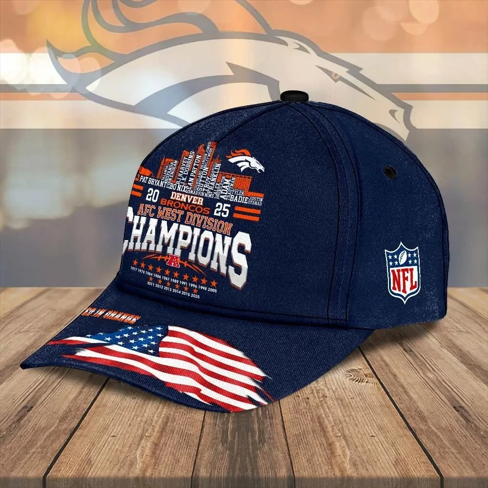 Broncos 2025 AFC West Champions Classic Cap