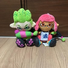 Splatoon 2 Boy and Girl Plush Toys Set of 2 Used