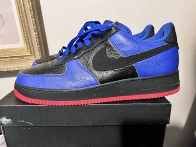 2023 Men's Nike ID By You Air Force One Black and Blue Canvas Size 14 Used NDS