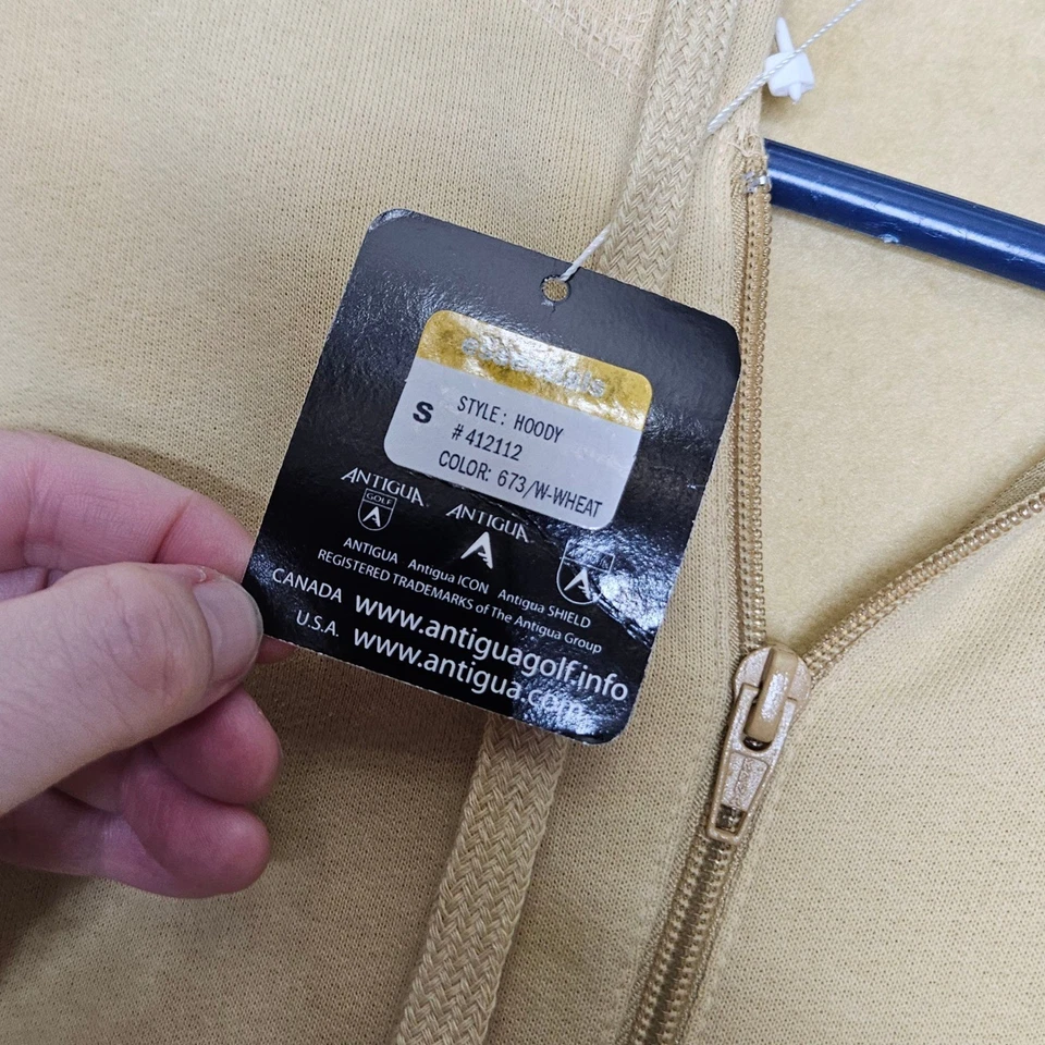 Antigua NWT Womens Oakland Hills Golf Champion 2008 Hoodie Full Zip Yellow Small - Image 4 of 4