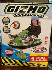 GIZMO Inflatable Snowmobile Sled Vinyl Winter Toy Children New