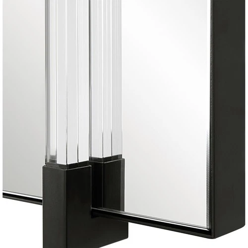 Uttermost 09937 Ladonna 37.38 X 24.25 inch Matte Black and Acrylic Rods Mirror - Picture 5 of 6