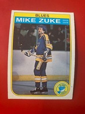 1982-83 O-Pee-Chee set break OPC #313 Mike Zuke - St. Louis Blues NRMT
