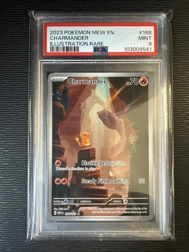 Pokémon Charmander Illustration Rare Holo 168/165 Scarlet & Violet PSA 9