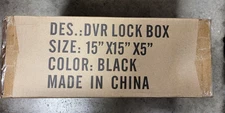 Heavy Duty 15" x 15" x 5" DVR Security Lock Box for CCTV Systems, Black