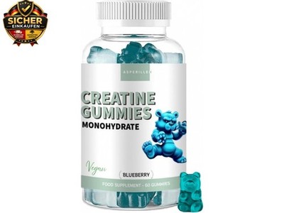 Creatin Monohydrat Gummibärchen Blaubeergeschmack - 100% reines Kreatin 