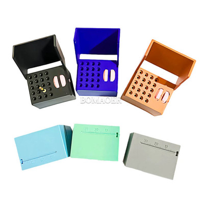 Dental Root Canal File Organizer, Green Autoclavable Storage Block with Counting