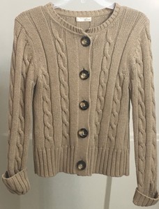 old navy tan cardigan