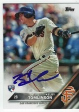 Kelby Tomlinson Autographed 2016 Topps Series 1 Signed Baseball Card #322 Giants