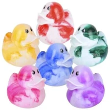 RI One Dozen Big 6" Marble Rubber Ducky