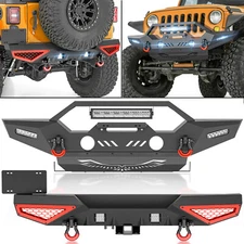 Rear Or Front Bumper For 2007-2018 Jeep Wrangler JK JKU With License Plate Frame