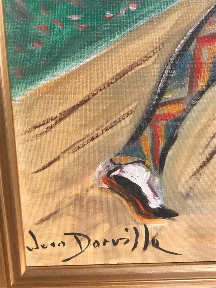 JEAN DORVILLE (1901-1986) Tableau Huile sur toile ARLEQUIN 60X30 cm - Photo 4/4