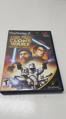 STAR WARS CLONE WARS REPUBLIC HEROES (Playstation 2, PS2) CIB Tested