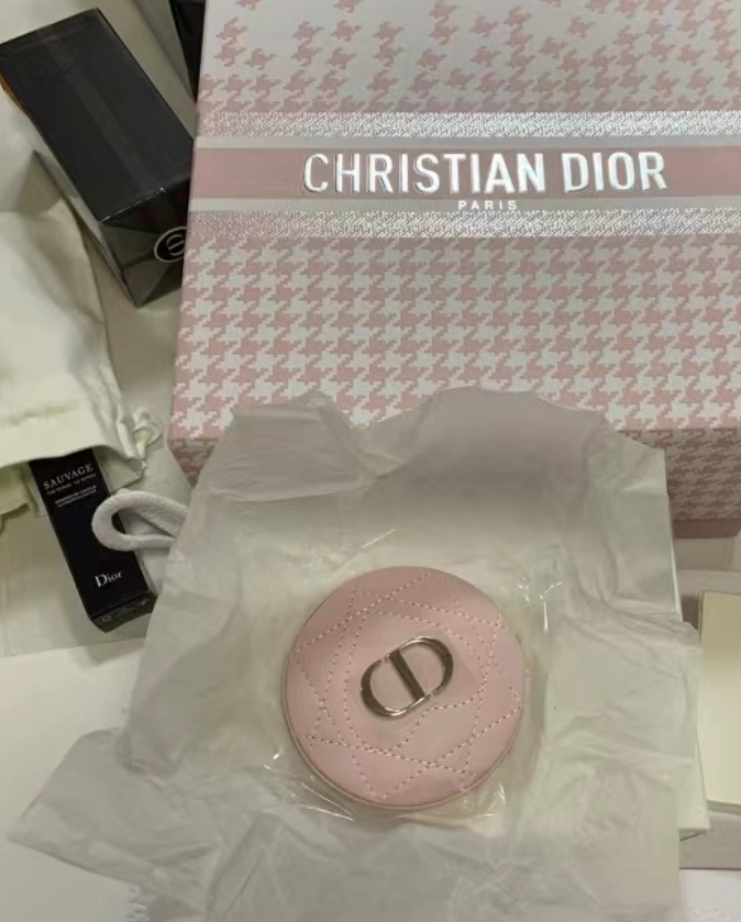 Authentic Dior Parfums Silvery Logo GWP Gift Mirror Miroir Double