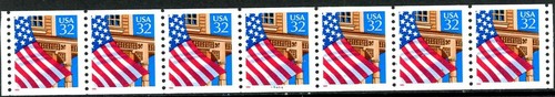 Flag Over Porch PNC7 W/A Red 1995 Low Gloss Gum Scott’s 2913 MNH PL 44444 - Picture 2 of 2