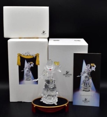 スワロフスキー scs コロンバイン Swarovski Glass-SCS 2000 Masquerade Columbine Figurine-Complete