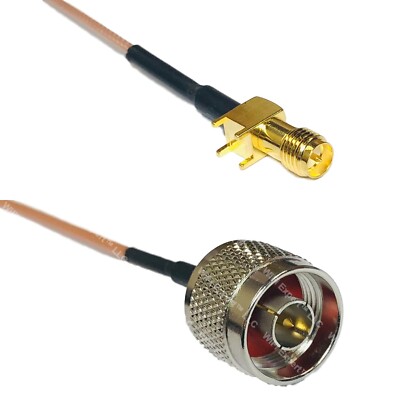 RG178 RP-SMA Female PCB to N MALE Coax RF Cable USA-Ship