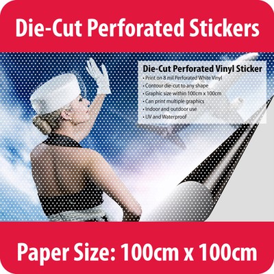 custom perforated stickers
