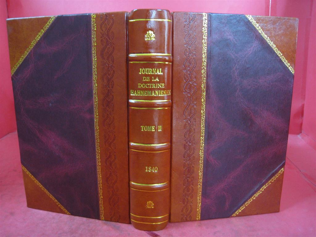 Hahnemannian Doctrine Journal Volume 2 1840 Leather Bound Edition-image