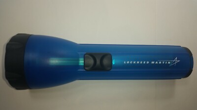 Lockheed Martin Flashlight Blue Rare Working