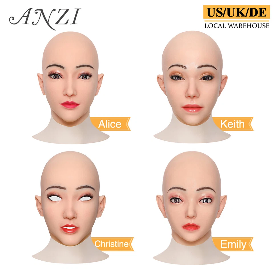 Transgender Göttin Silikon Maske Realistic Weibliche Gesicht Crossdresser Masks - Bild 2 von 4
