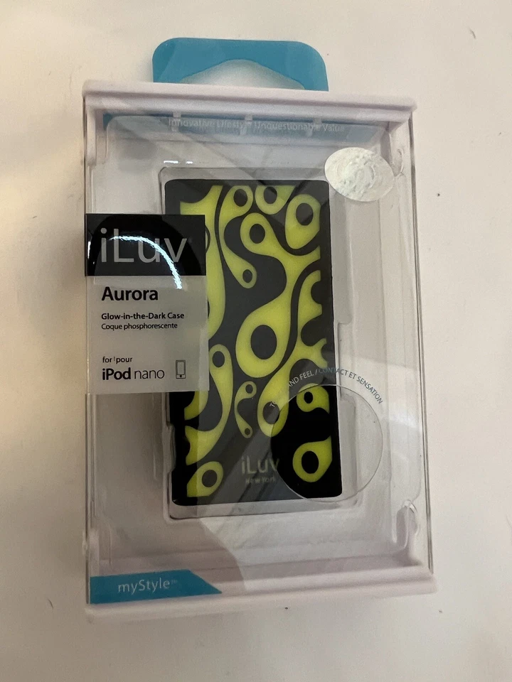 Estuche iLuv Apple Ipod Aurora Brilla en la Oscuridad - Negro/Amarillo Nuevo en Caja Foto 3 de 3
