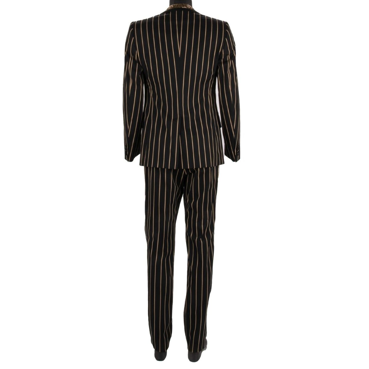 DOLCE & GABBANA Flower Striped 3 Piece Jacquard Suit Jacket DOLCE & GABBANA Flower Striped 3 Piece Jacquard Suit Jacket