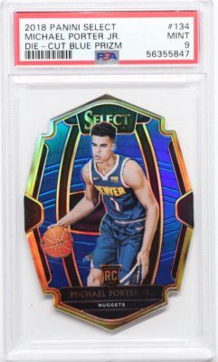 【75シリ】Michael Porter Jr. RC Select Prizm 2018-19 Select Premier Level Blu Prizm Rookie 134/249 Michael