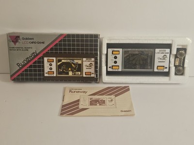 Vintage 1982 Gakken LCD Card Game Runaway Electronic Handheld Complete In Box