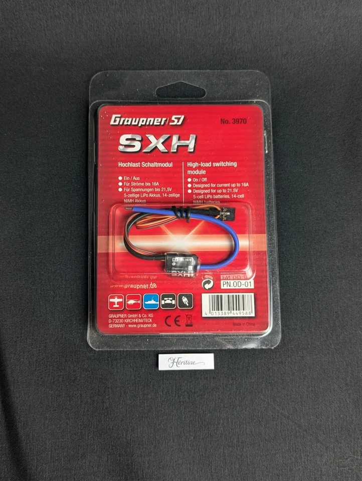 [NEUF] Module Interrupteur RC Graupner SJ SXH 3970 16A 21.5V LiPo NiMH - Photo 1/2