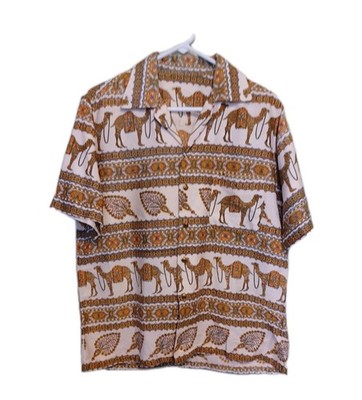 Vintage Button-up Men's Shirt Used As-Is Loop Collar