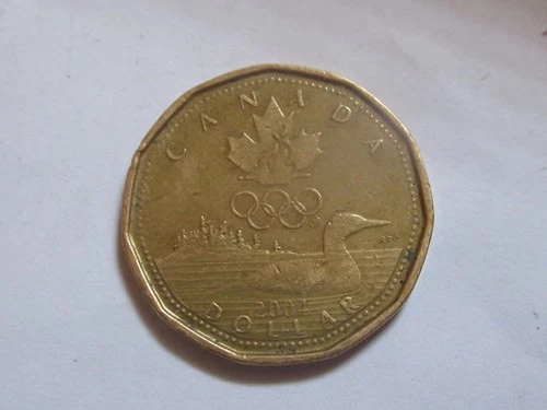 2004 OLYMPIC CANADA 1 DOLLAR LUCKY LOONIE COIN
