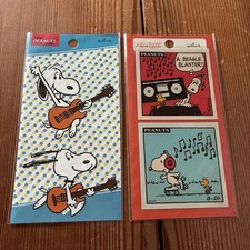 Vintage PEANUTS Hallmark sticker 2-piece set