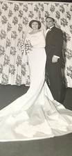 1966 Vintage Wedding Dress Sealed Heirloom Preservation Box Cathedral Train Long