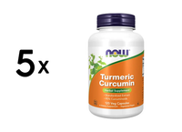 5 X Now Foods Turmeric Curcumin (120 Vcaps) (382,15 Eur/Kg)