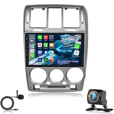 9' CarPlay Android 15 Autoradio GPS Navi WIFI RDS BT Kamera Für Hyundai Getz TB