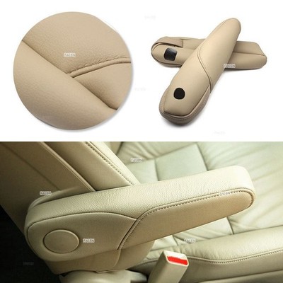 Black Left&Right Seat Armrest Handle Leather Cover For Honda CRV 2007 2008 2009