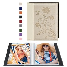 Artmag Photo Album 5x7 Clear Pages Pockets Leather 50 Pockets/1PK, Beige